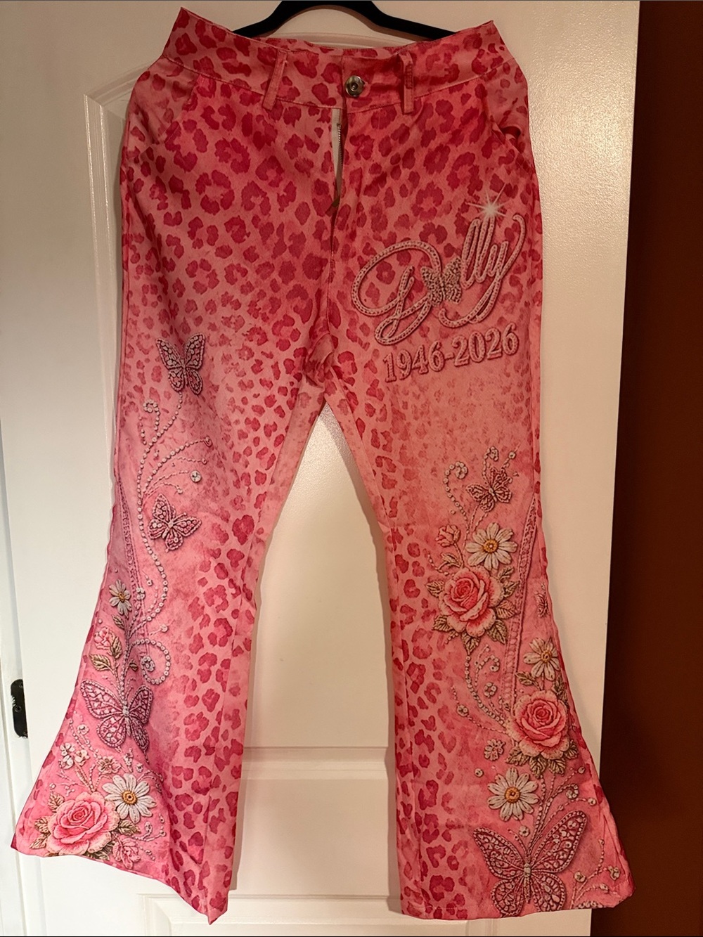 Pink Floral & Butterfly women Dolly Pants